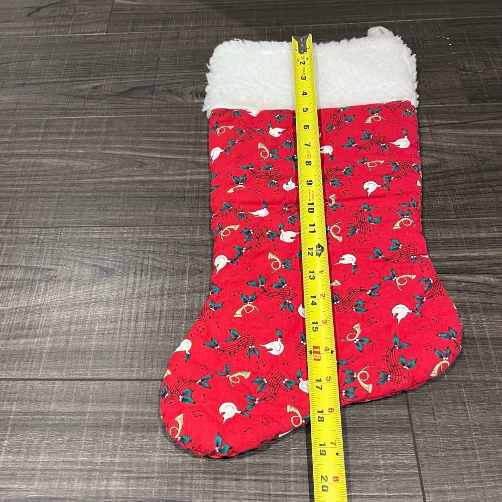 Vintage Festive Red Christmas Stockings Set of 2 - Picture 4 of 6